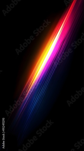 Vibrant Color Gradient Light Effect with Dynamic Movement and Glow