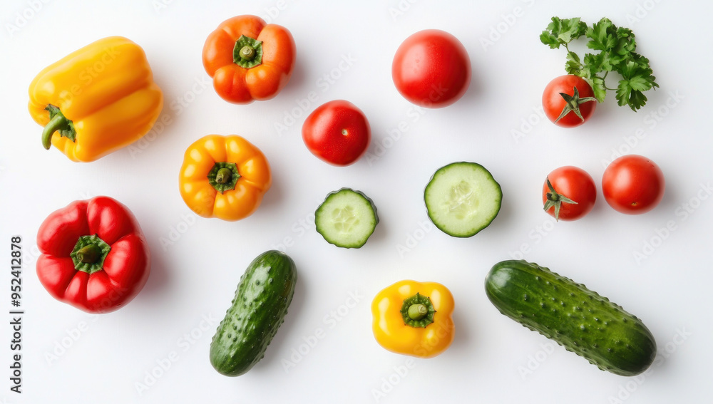vegetables on a white background vegetables on a white background