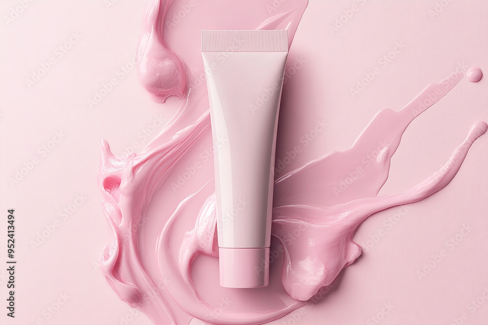 skin care cosmetic tube mockup generated by AI skin care cosmetic tube mockup generated by AI