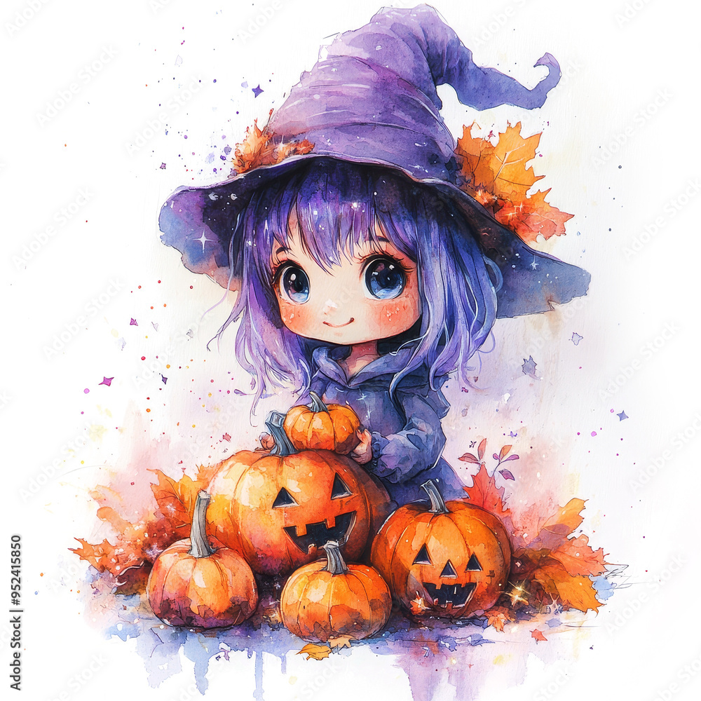 halloween witch with pumpkin halloween witch with pumpkin