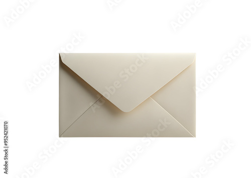 A closed envelope on a clean background, ideal for showcasing postal themes, communication, or stationery concepts.