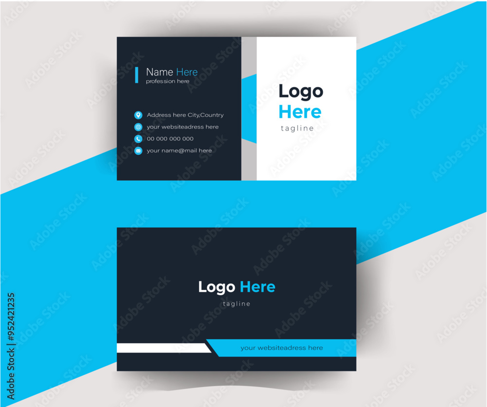 Business card for business and personal use. Vector illustration design, Horizontal layout. Business card for business and personal use. Vector illustration design, Horizontal layout.
