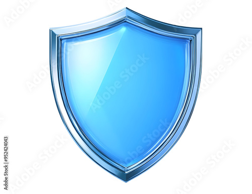 A sleek blue shield icon representing protection, security, and safety, ideal for digital designs and safety-related content.