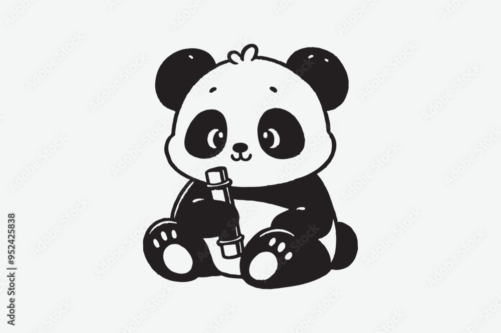 Panda vector art and illustration Panda vector art and illustration