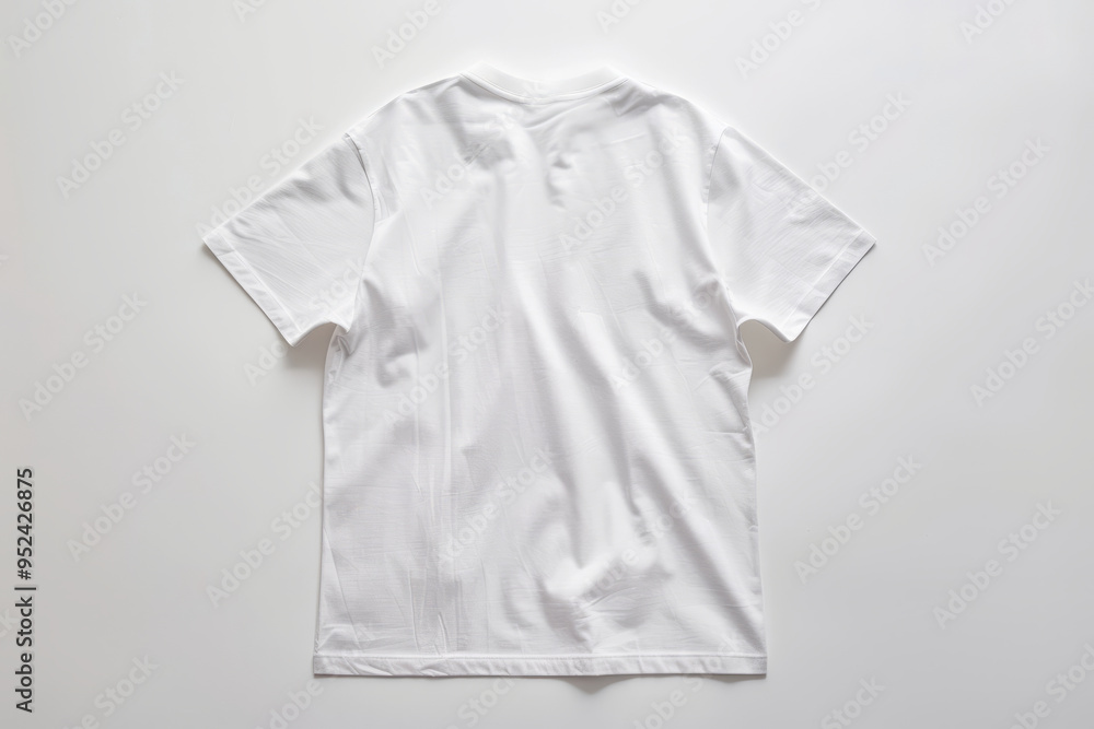 professional product photo of the back of a plain white t-shirt flat and uncreased professional product photo of the back of a plain white t-shirt flat and uncreased