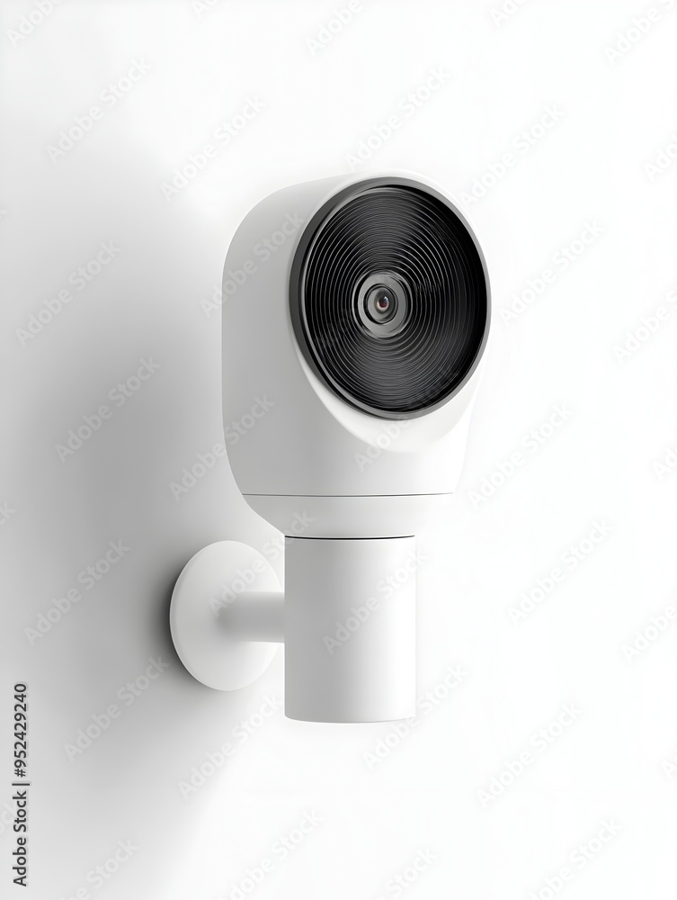 Sleek and Minimalist Webcam Isolated on Plain White Background Sleek and Minimalist Webcam Isolated on Plain White Background