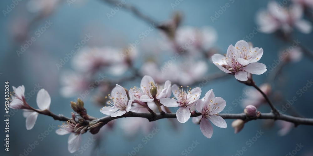 Fototapeta premium A springtime background featuring a medium slate blue hue.