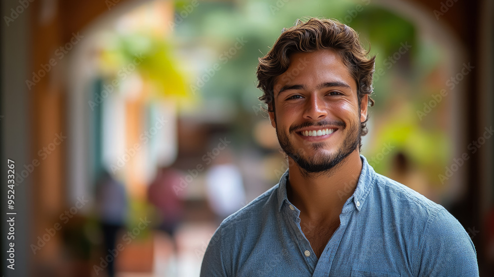 Young smiling Brazilian man in business office clothes against the background of a beautiful building in Rio de Janeiro, student, boy, guy, university, worker, entrepreneur, employee, businessman Young smiling Brazilian man in business office clothes against the background of a beautiful building in Rio de Janeiro, student, boy, guy, university, worker, entrepreneur, employee, businessman