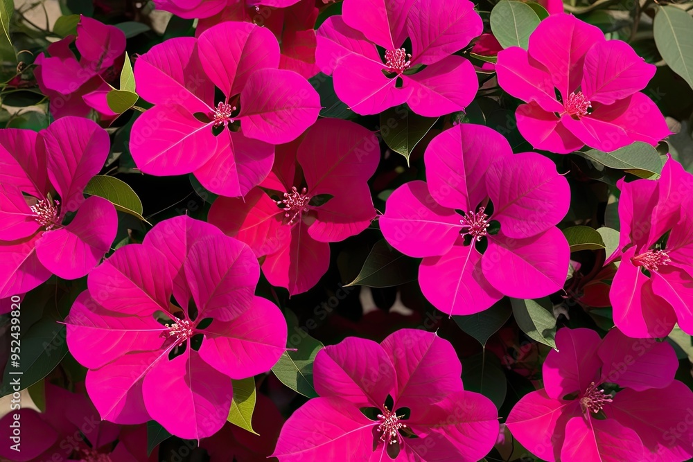 Fototapeta premium Magenta Bougainvillea Petals Bright Floral Design for Summer Decoration