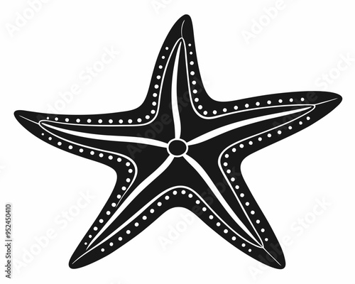 Star Fish silhouette vector illustration