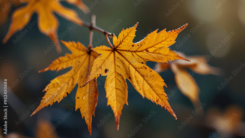 Autumn leaves on the ground, Defocused dry autumn leaves in nature. Ai generative Autumn leaves on the ground, Defocused dry autumn leaves in nature. Ai generative