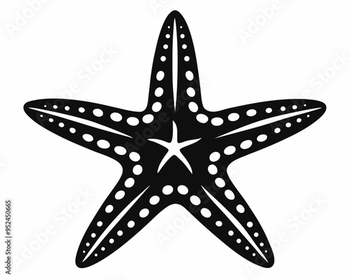 Star Fish silhouette vector illustration