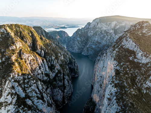 Aerial view of Sahinbey Canyon in Turkey photo