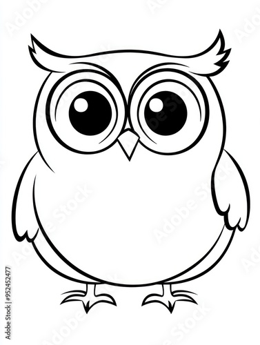 A delightful and playful owl coloring page designed for toddlers, perfect for fostering creativity and imagination during arts and crafts time