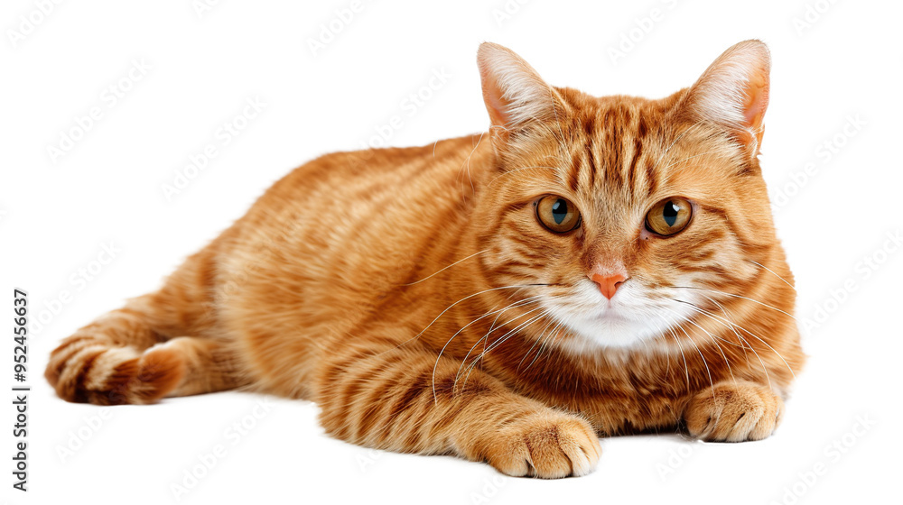 Fototapeta premium Scottish cat isolated on transparent background, PNG