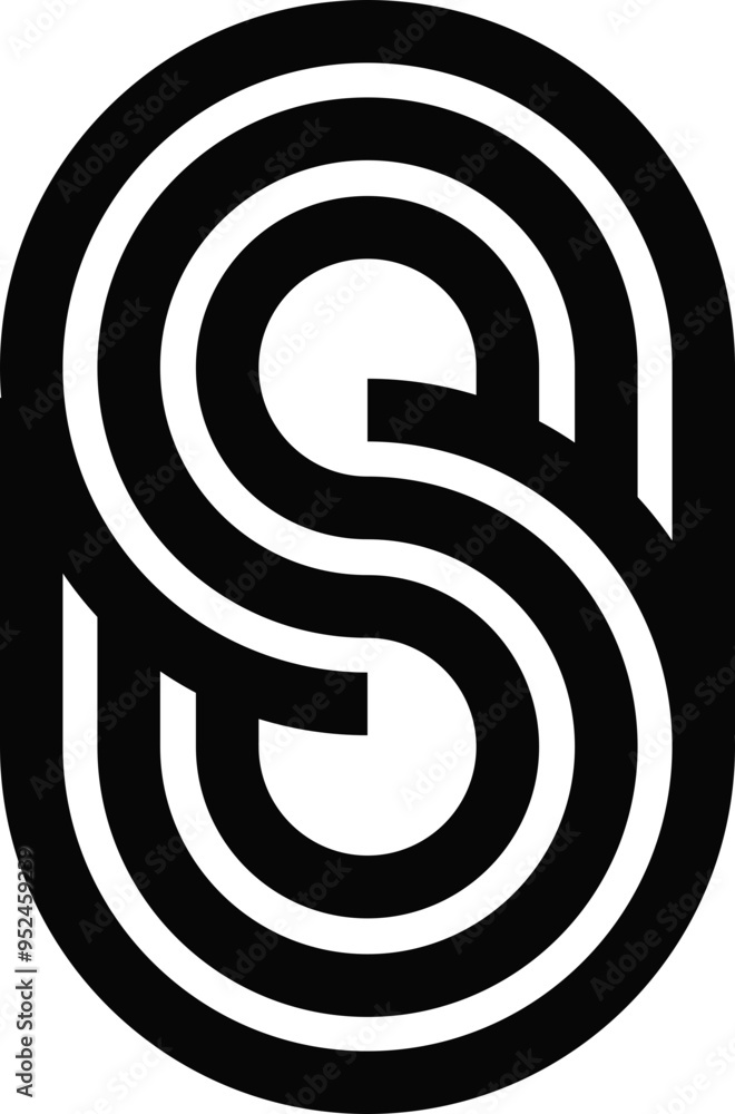 Letter S Monogram Logo can be used for corporate or brand identity, icon, monogram, sign, and geometric shape Letter S Monogram Logo can be used for corporate or brand identity, icon, monogram, sign, and geometric shape