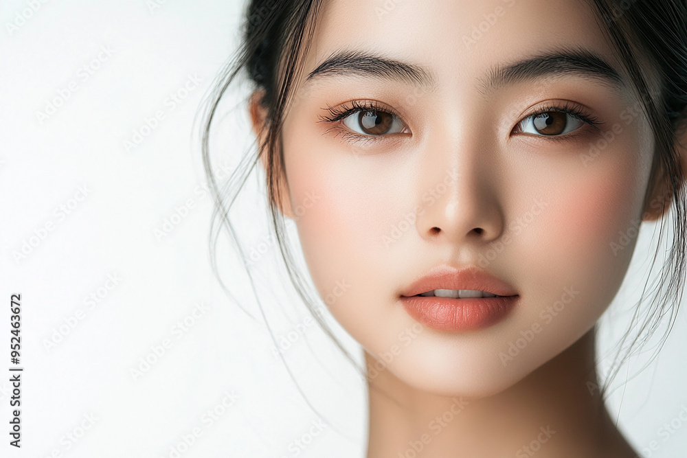 Naklejka premium Close up portrait of a woman