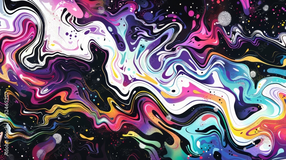 A Stunning Colorful Abstract Cosmic Swirl Art Piece Perfect for Backgrounds or Home Decor A Stunning Colorful Abstract Cosmic Swirl Art Piece Perfect for Backgrounds or Home Decor