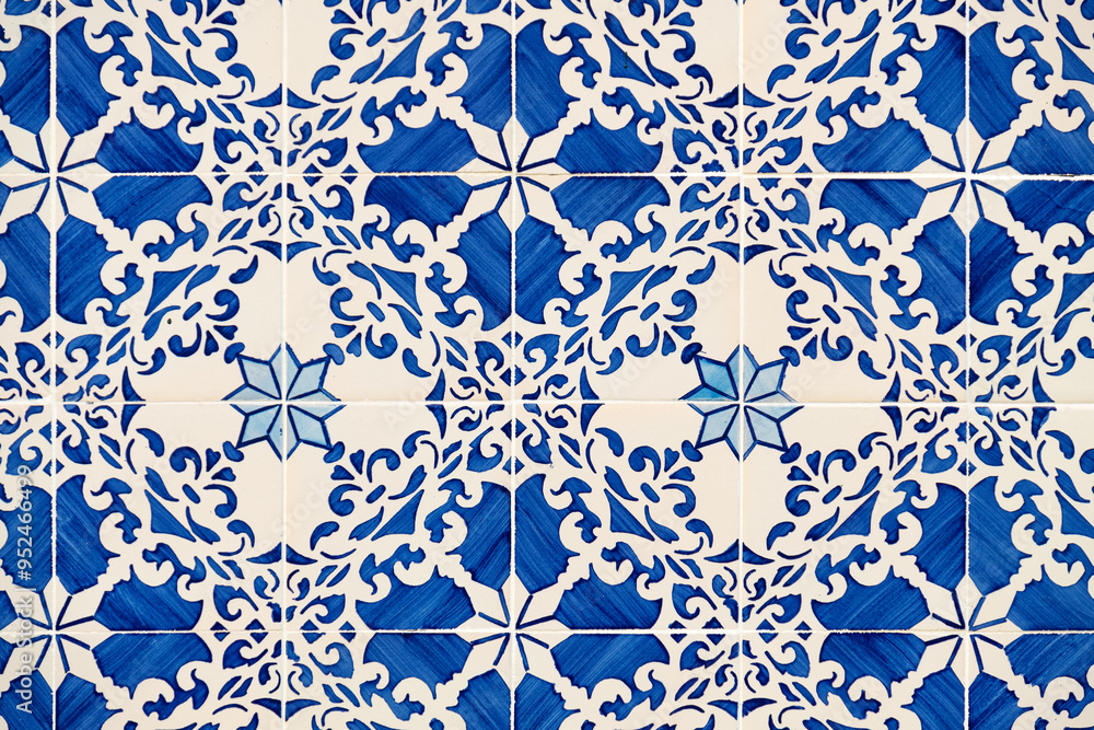 Ceramic tiles Azulejo. Lisbon, Portugal