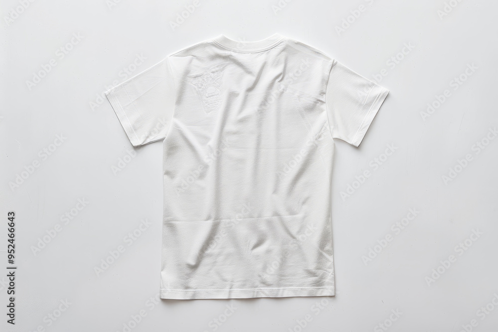 professional product photo of the back of a plain white t-shirt flat and uncreased professional product photo of the back of a plain white t-shirt flat and uncreased