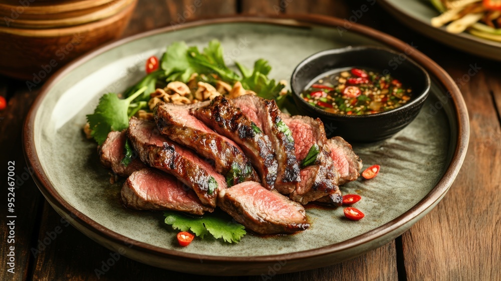 Sliced grilled beef breast Sliced grilled beef breast