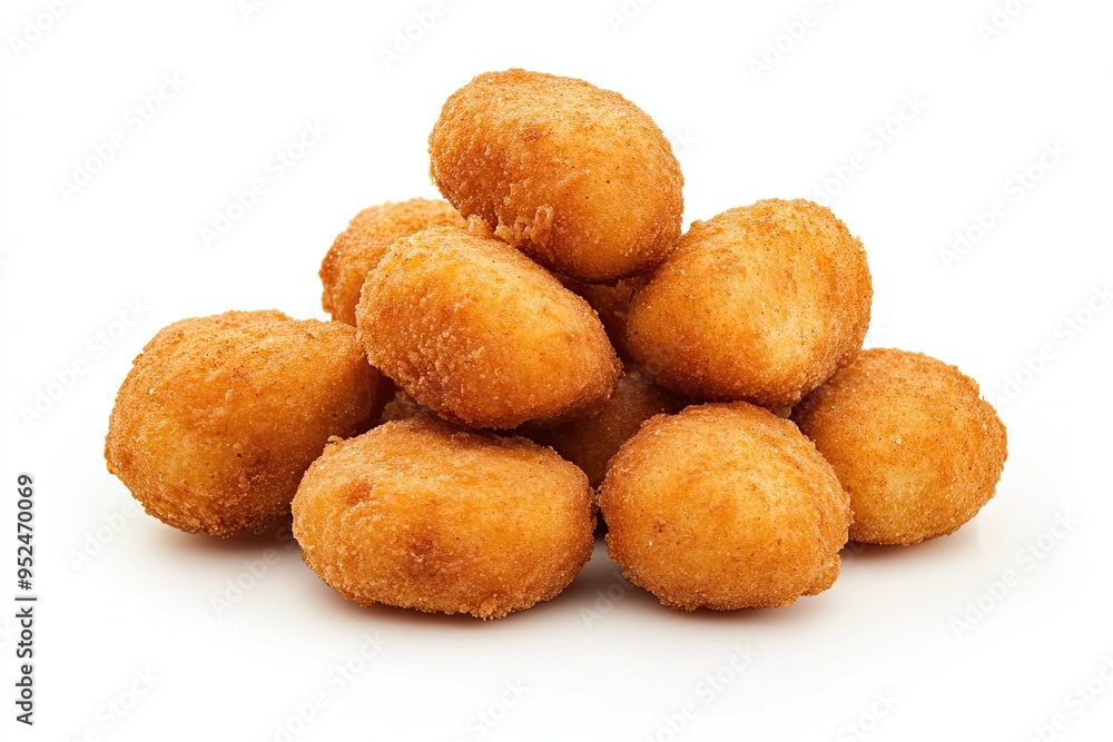 Heap of deep fried Dutch kroketten isolated on white background Heap of deep fried Dutch kroketten isolated on white background