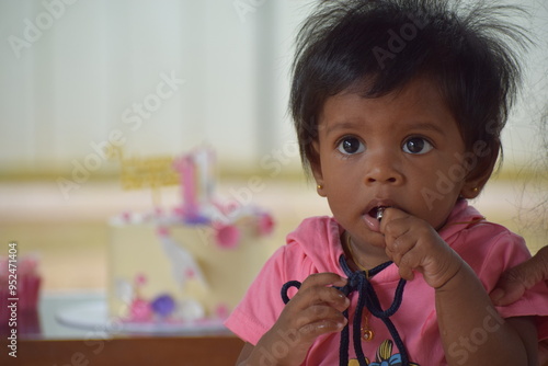 child playing at birthday