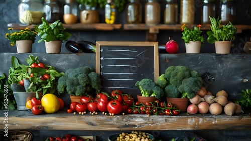 A table full of fresh vegetables and fruits, including tomatoes, broccoli