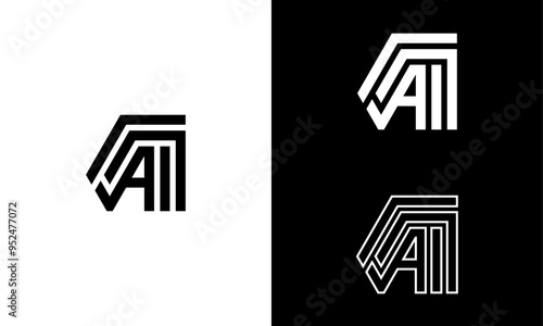 A Minimal Grid Logo, (artificial intelligence technology enviroment)