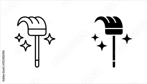 mop icon set. Floor mop icons. Cleaning symbol vector illustration on white background