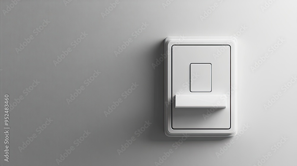 Modern white light switch on wall. This photo can be used for websites, blogs, or social media posts about home improvement, technology, or design. Modern white light switch on wall. This photo can be used for websites, blogs, or social media posts about home improvement, technology, or design.