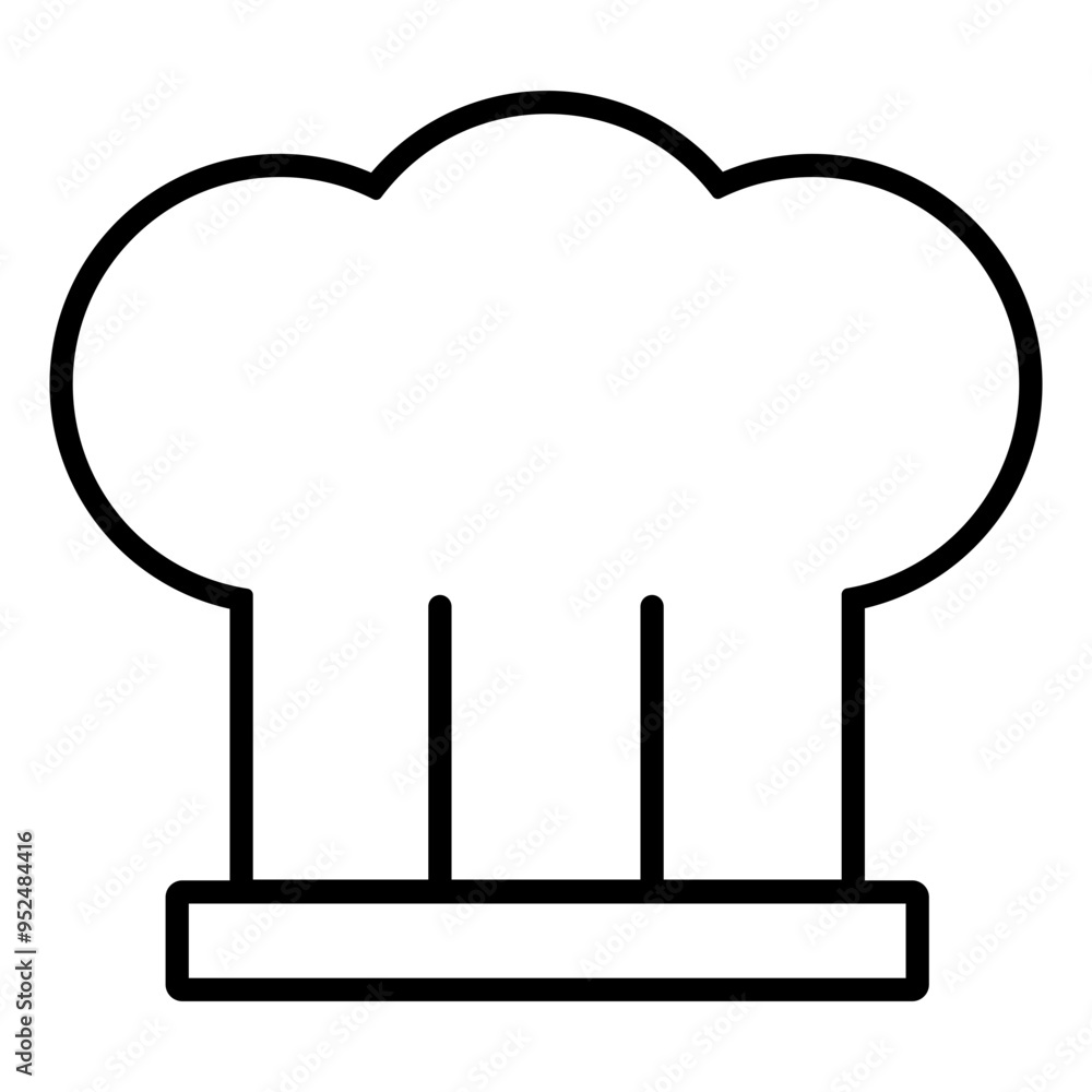 Chef Hat Icon Outline Style Perfect for the design and illustration of bakery products, catering, cake supply shops and food products Chef Hat Icon Outline Style Perfect for the design and illustration of bakery products, catering, cake supply shops and food products