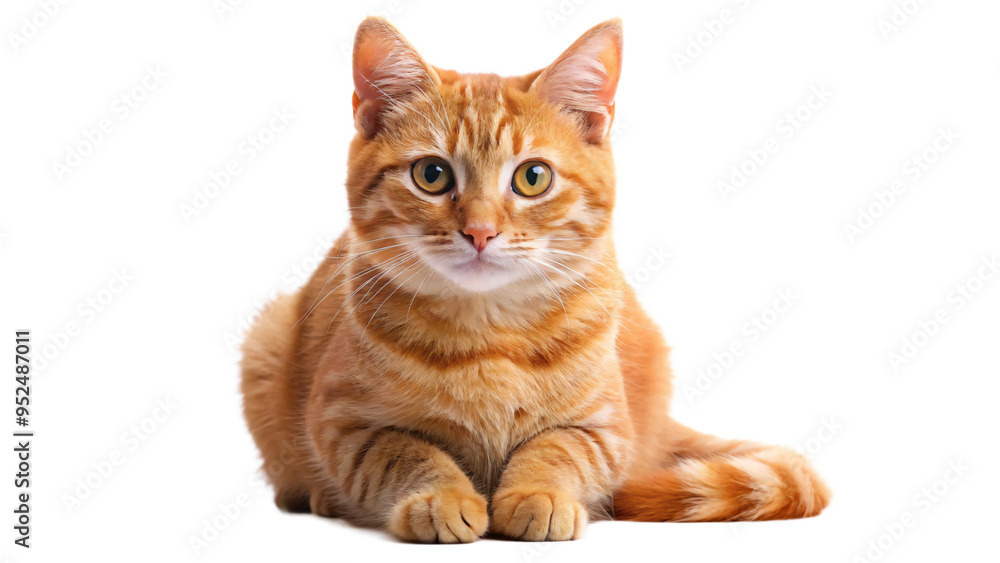 Playful orange kitten isolated on white background Playful orange kitten isolated on white background