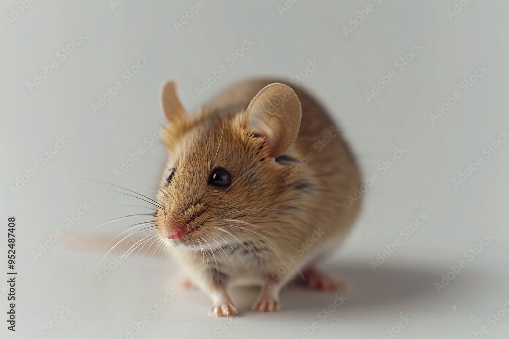 a small mouse is standing on a white surface a small mouse is standing on a white surface