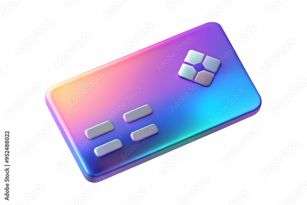 Flat Holographic credit card with Labh Pancham symbol and copy space concept as A sleek holographic credit card with the Labh Pancham symbol embossed on its surface floating above a white background. Flat Holographic credit card with Labh Pancham symbol and copy space concept as A sleek holographic credit card with the Labh Pancham symbol embossed on its surface floating above a white background.