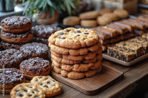 Wallpaper Mural Cannabis-Infused Edibles on Wooden Kitchen Counter Torontodigital.ca