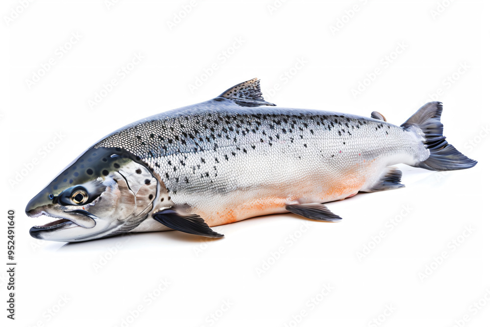 a fish that is laying down on a white surface a fish that is laying down on a white surface