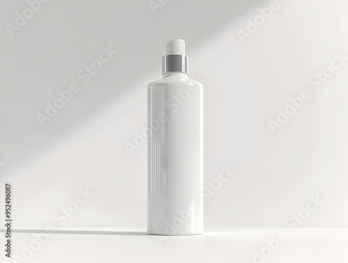 Minimalist Conditioner Bottle Captured in Clean Studio Setting