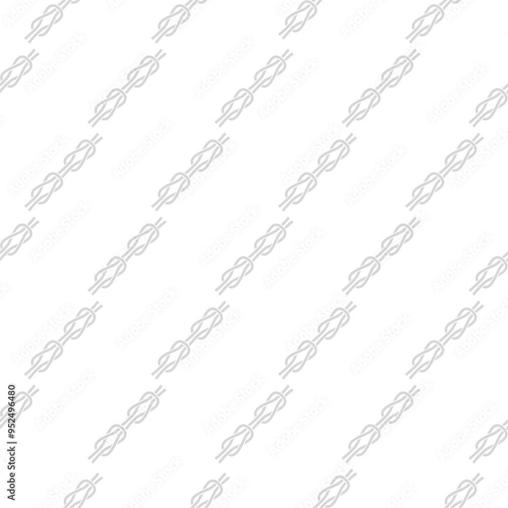 Nautical rope knots icon isolated seamless pattern on white background Nautical rope knots icon isolated seamless pattern on white background