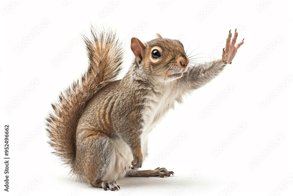 Fototapeta premium a squirrel is sitting on its hind legs