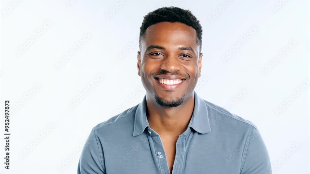close up of handsome smiling man on white background close up of handsome smiling man on white background