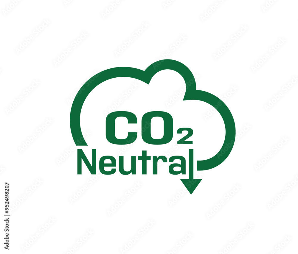 carbon neutral text information sign carbon neutral text information sign