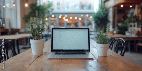 Modern workspace Scene: Clean Desk, with Computer, Embodying Professional Minimalism, Graphic Resources, Wallpapers, Advertising,