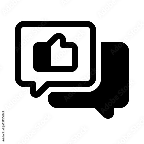 Feedback Glyph Icon. Single icon, glyph vector icon