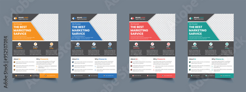 abundle of 4 templates, abstract business flyer, vector template design in A4 size. perfect for creative professional business. brochure, cover, poster, annual report, flyer