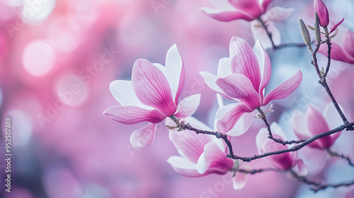 Wallpaper Mural Flowering Branches of Saucer Magnolia Torontodigital.ca