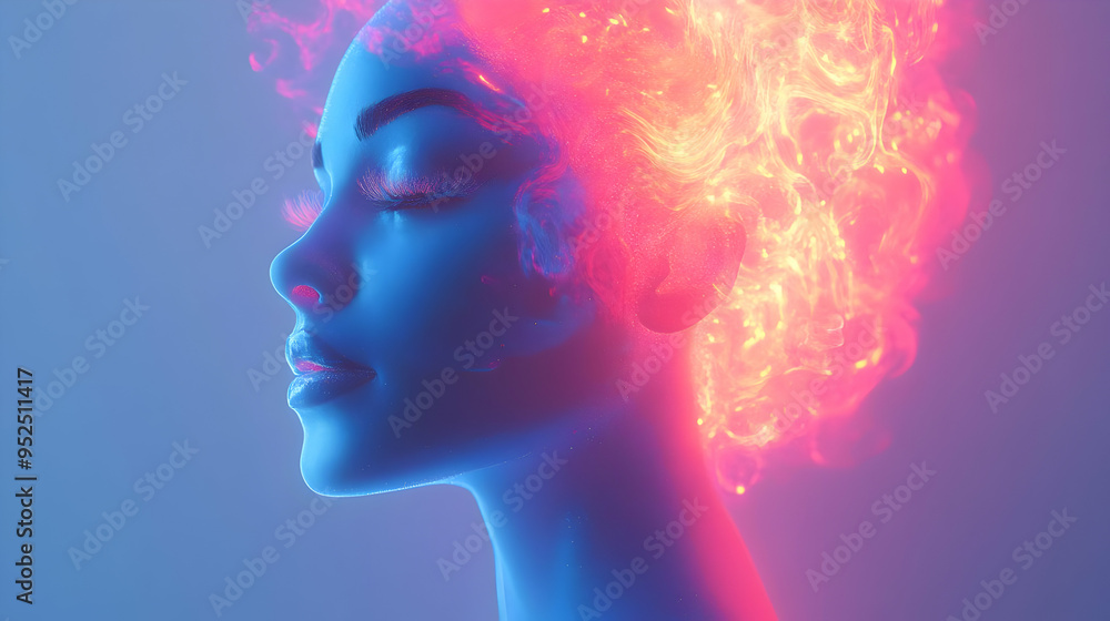3D Glowing Abstract Plus Size Model with Beauty Text concept as A sleek glowing abstract digital art banner featuring a plus size model with the word Beauty elegantly integrated into the design. The s 3D Glowing Abstract Plus Size Model with Beauty Text concept as A sleek glowing abstract digital art banner featuring a plus size model with the word Beauty elegantly integrated into the design. The s