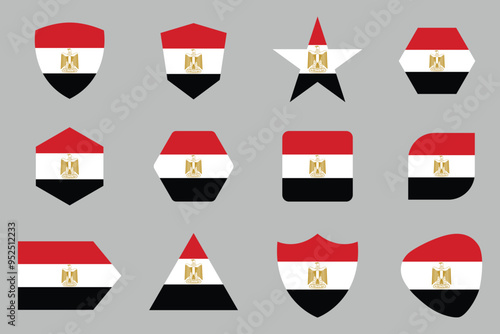 Free Download Flag of Egypt Set, original and simple Egypt flag Bundle, vector illustration of Egypt flag Collection
 - GFXLoad
