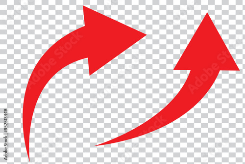 Long curved hand drawn arrow vector