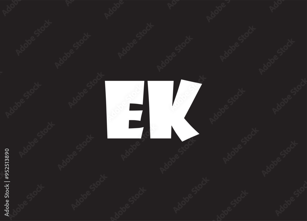 Obraz premium EK letter logo and initial logo design